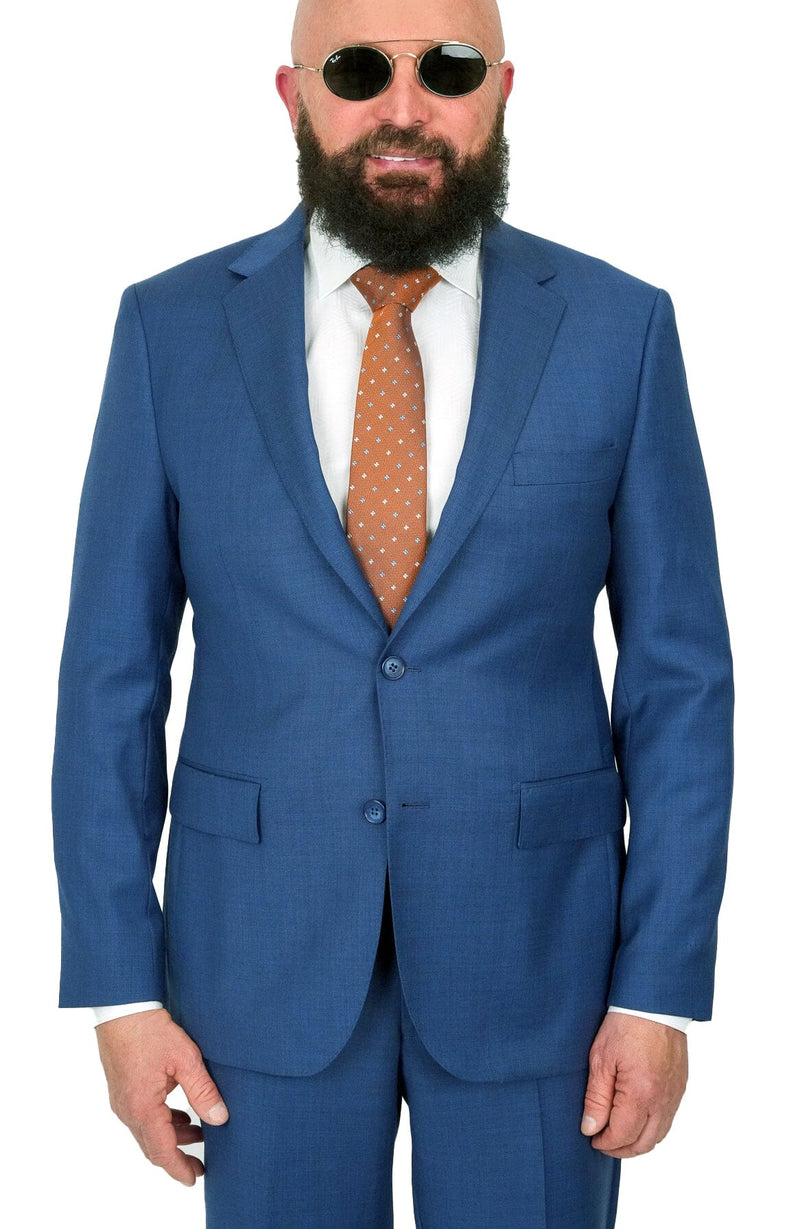 Cosiani Light Blue Slim Fit Wool Cashmere Suit