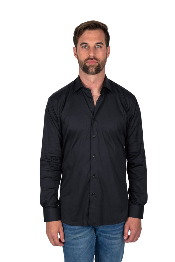 Black Stretch Dress Shirt