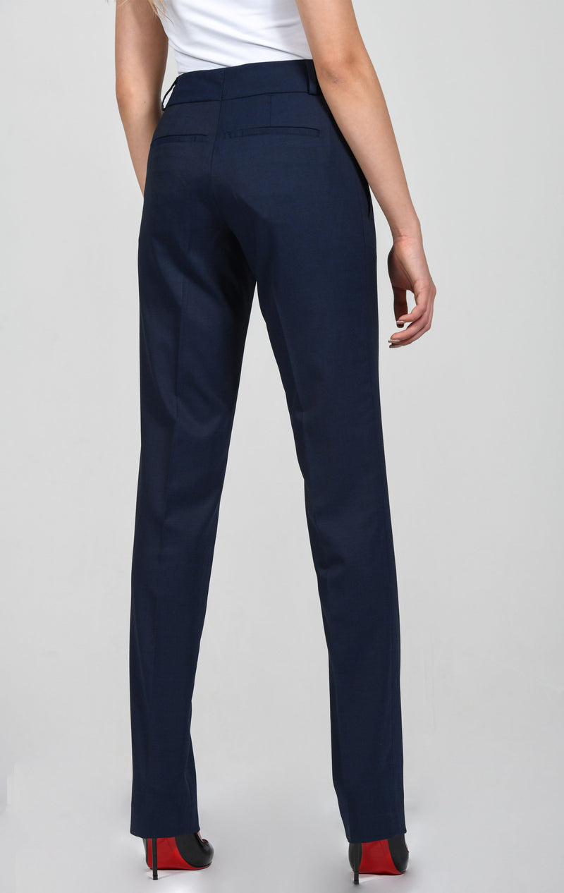 Carlisle Women Dress Pants Size 12 Cotton Stretch Periwinkle Blue  CareerTrouser*